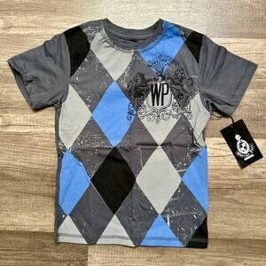 NWT Warrior Poet Argyle Graphic Tee